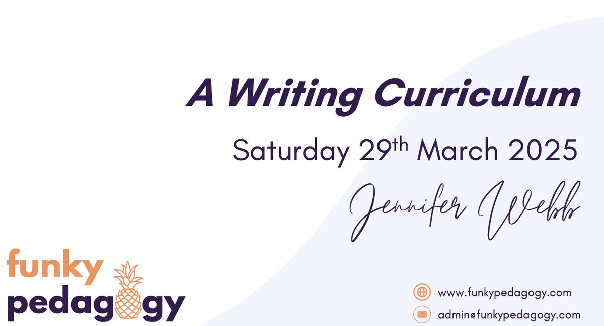 Jennifer Webb (@funkypedagogy) on Twitter photo New post: A Writing Curriculum (part 1) based on my talk at the <a href="/LitdriveUK/">Litdrive UK</a> conference last month. I'll follow up with a separate post on 'The Ways to Play' once I've finished it! Link below 👇 New post: A Writing Curriculum (part 1) based on my talk at the <a href="/LitdriveUK/">Litdrive UK</a> conference last month. I'll follow up with a separate post on 'The Ways to Play' once I've finished it! Link below 👇