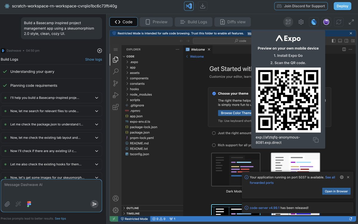 dashwaveio's tweet photo. @inkko44 here's the @dashwaveio version, but in mobile app . Single prompt https://t.co/OG09aTeNfv
