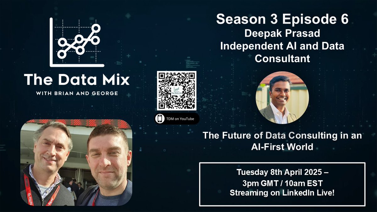 Listening to "TDM S3 Ep6 – Deepak Prasad: Catching the Data Wave Before It Breaks" at  buzzsprout.com/1798187/episod…