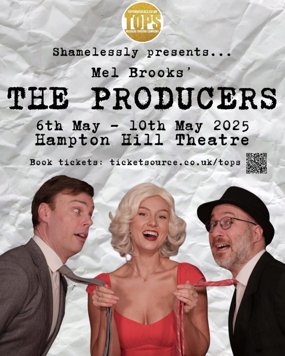TheRealTOpS's tweet photo. If you want a fun evening, get your tickets now for this outrageous comedy. 👇🏻
🎭’The Producers’
📍Hampton Hill Theatre
https://t.co/9ENB2Qs7Cq
#TheProducers #Musicals #TOPSMusicalSociety #HamptonHillTheatre #Hampton #Whitton #WhittonCommunityCentre https://t.co/THDfciSJWD
