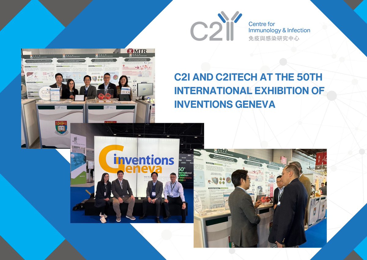 [ 🇨🇭 Come and meet us in Geneva!]

Prof Leo Poon <a href="/world_epidemic/">Leo Poon</a> and Prof Michael Chan lead our C2i delegation at the 50th International Exhibition of #Inventions Geneva!

✨ Our teams present exciting Influenza vaccine solutions and innovative therapeutics for acute lung injury!