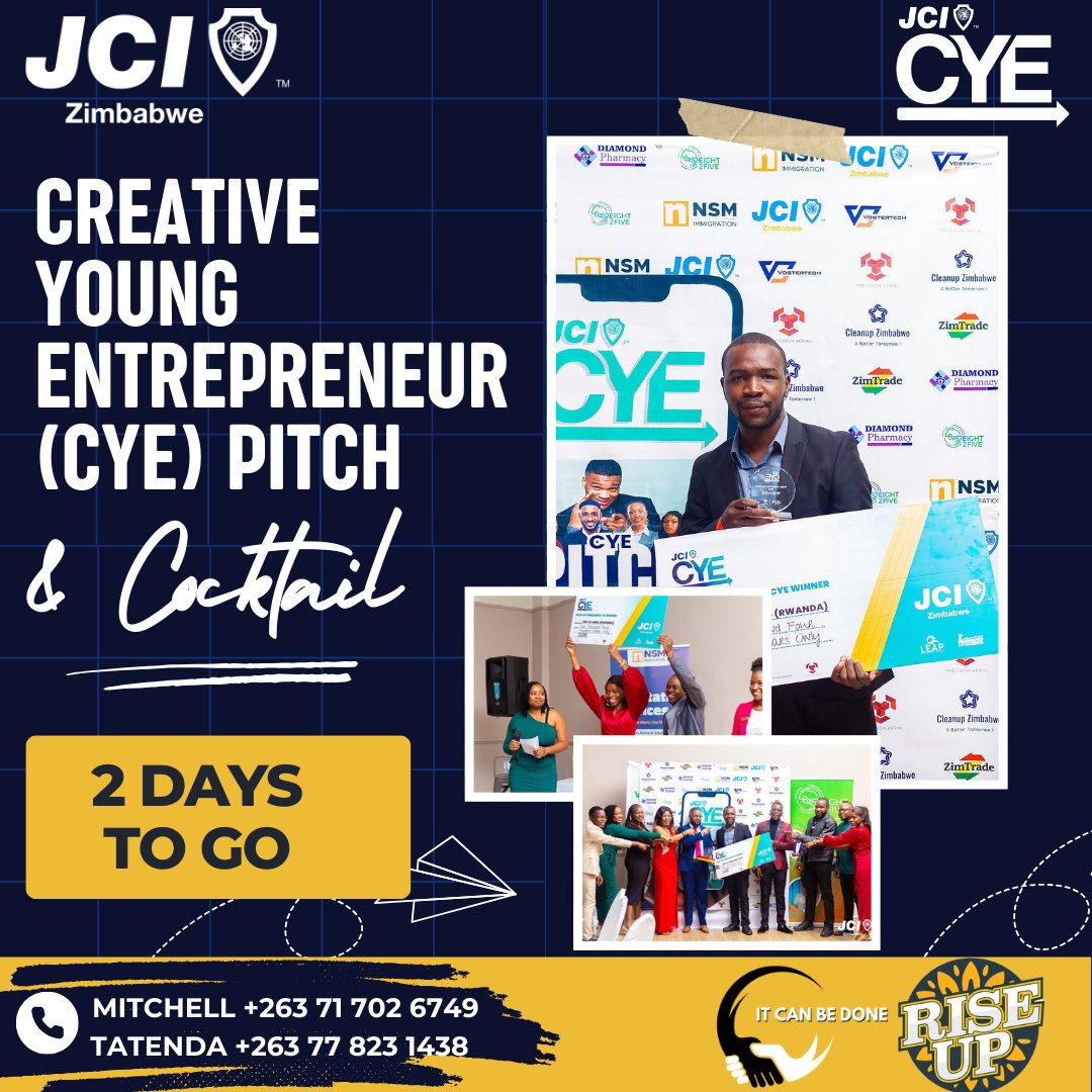 🚨 2 DAYS LEFT! 🚨 The CYE Final Pitch Competition &amp; Cocktail is almost here! Get ready for game-changing pitches and an exclusive Cocktail Dinner to celebrate. Mingle with top investors, innovators, and industry leaders. Don't miss this epic event 🚀 

#CYE2025 
#RiseUp