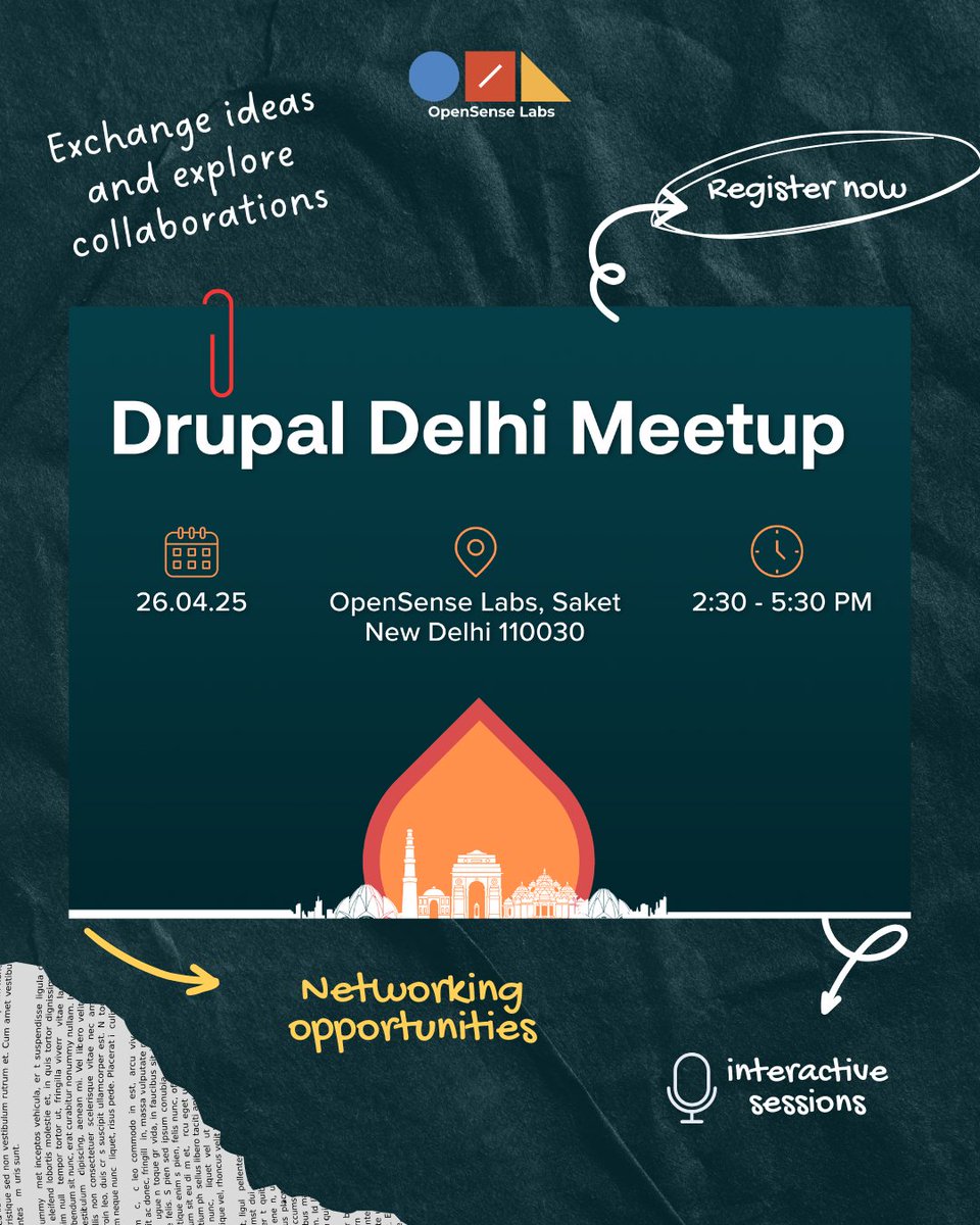 OpenSenseLabs's tweet image. We thought our last #DrupalDelhiMeetup was epic...

But we said: "Why stop there?" 😎

So we’re back and ready to take it to the next level!

📍 April 26 | 🏢 #OpenSenseLabs

🎟️ Register here - forms.gle/bk1t7VwR5mMtQZ…

#OSL #Drupal #TechEvents #DelhiDevelopers #DrupalIndia