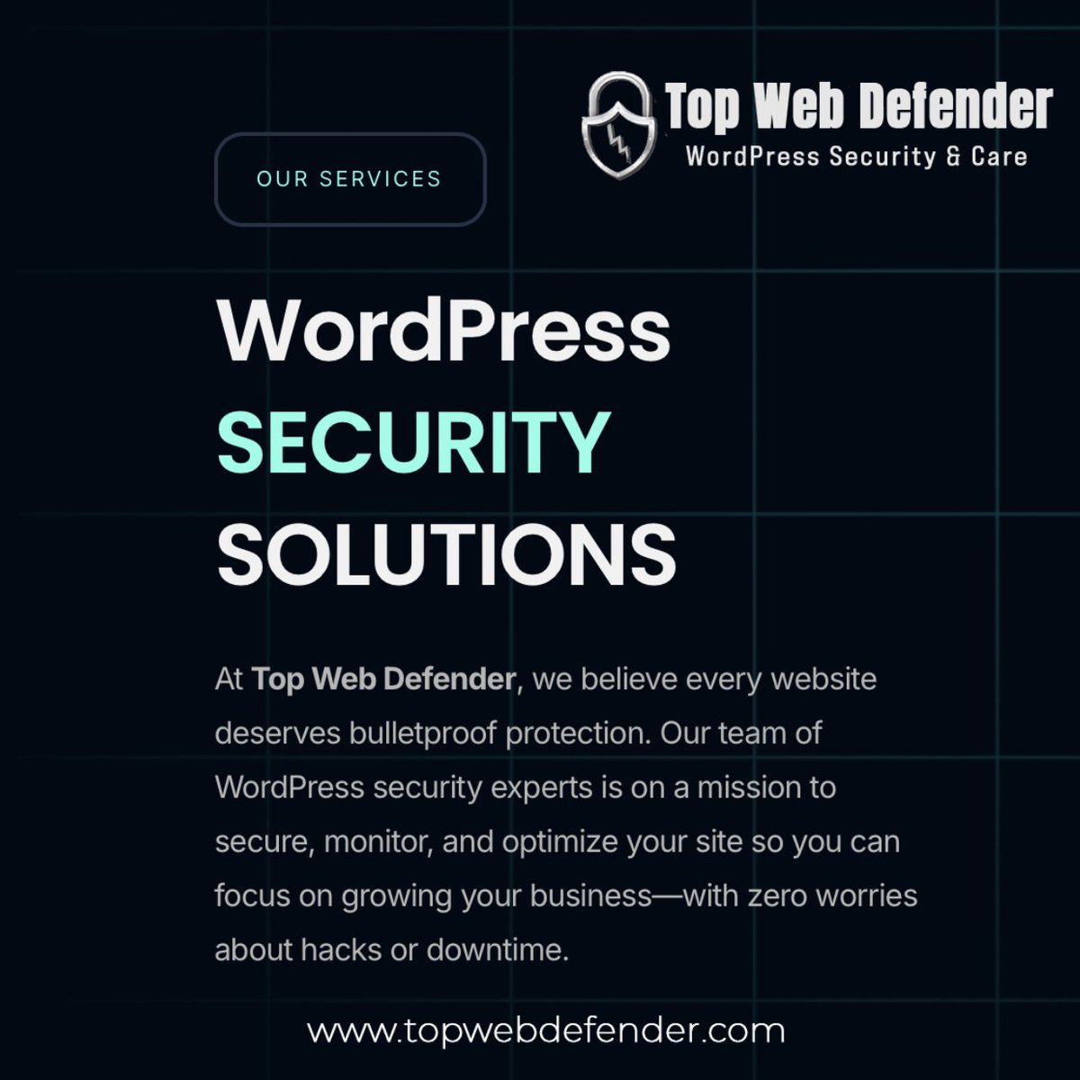 aurisonea's tweet image. 🛡️WordPress Security Solutions That Work
Our team of WordPress security experts is on a mission to:
🔐Secure your site
🕵️Monitor it 24/7
⚙️Optimize performance
📲Ready to lock down your site? topwebdefender.com
#TopWebDefender #WordPressSecurity #WPSecurityExperts