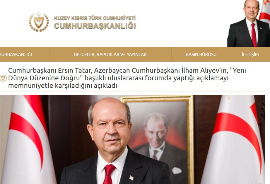 AzertacEs's tweet photo. Ersin Tatar: “Expreso mi sincero agradecimiento al presidente Ilham Aliyev por su firme apoyo a la República Turca del Norte de Chipre” https://t.co/MInjRJ3nC9 https://t.co/9REdqfGxSQ