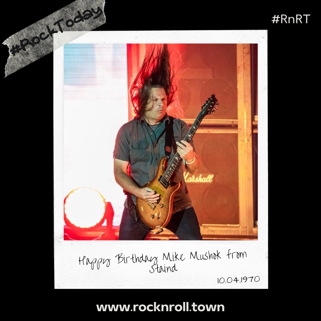 RockNRollTown's tweet photo. #RockToday
📅 10/04/1970 📅
Γεννιέται ο Mike Mushok 🎸, κιθαρίστας των @staind 🤘🏻.
#RnRT #RockNRollTown #Towners #MikeMushok #Staind #Guitarist #Birthday #HappyBirthdayMikeMushok #MikeMushokFans #StaindFans #NuMetal #Music #MusicHistory #TodayInRock #TodayInMetal #TodayInMusic https://t.co/cJnRTt0tU4