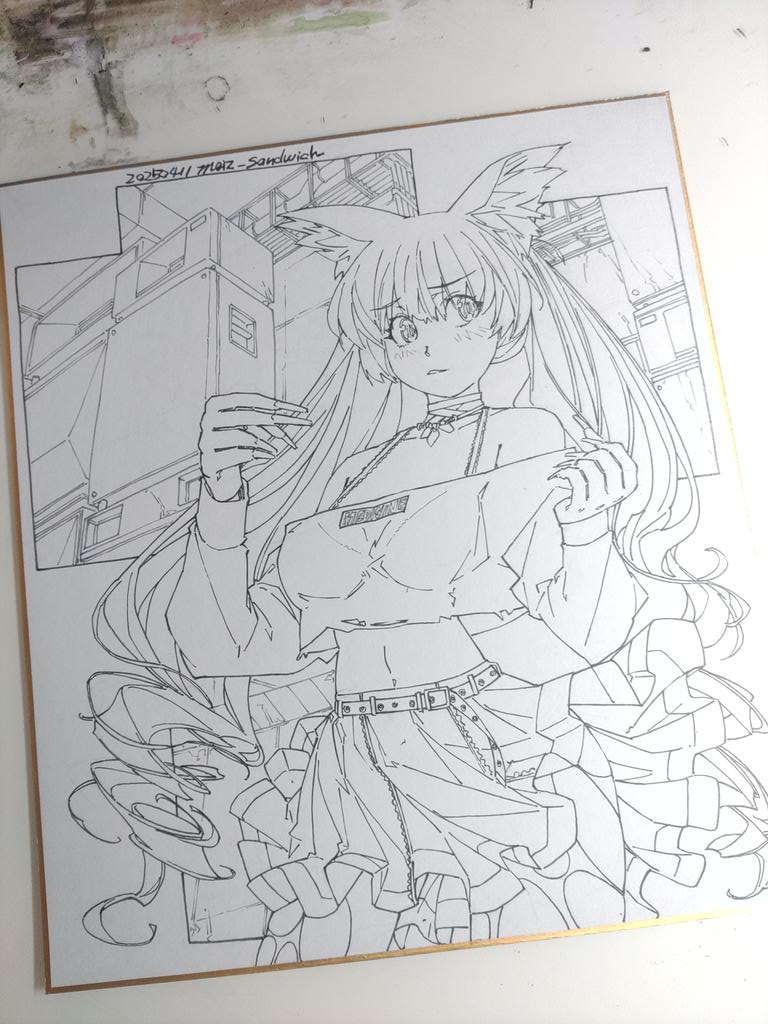 線画までできた 