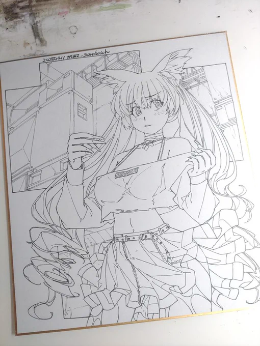 線画までできた 