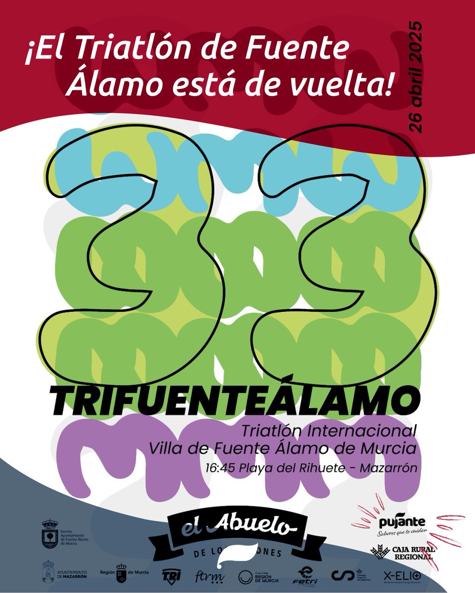 🏊🚴🏃 ¡El Triatlón de Fuente Álamo está de vuelta! 🎉
Nos encanta apoyar el deporte. 
¡Prepárate para vivir una jornada llena de emoción y adrenalina!
📍 Inscríbete en 👉 trifuentealamo.es 🐔🏅
.
#Pujante #TriatlónFuenteÁlamo #Deporte #RegiónDeMurcia #33Fuenteálamo