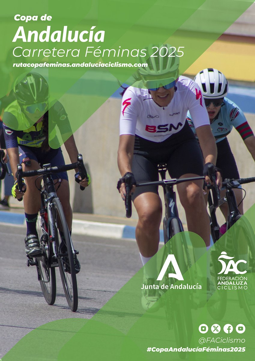 FACiclismo's tweet photo. 📰El ciclismo de carretera se cita en #Cártama

➡El 20 de abril se disputará la 12ª Cronoescalada Pinturas Sergio de Cártama como prueba valedera para la 🏆Esta prueba es valedera para la #CopaAndaluciaCarretera2025, #CAREBA2025 Cadete/Júnior y #CopaAndaluciaFeminas2025

ℹ Previa +✍️inscripciones⬇
https://t.co/Inq3Um5xCy