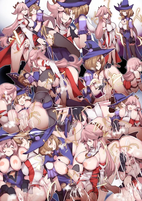 スケブリクエストで描いたよぉリサとヤエですリクありでした 