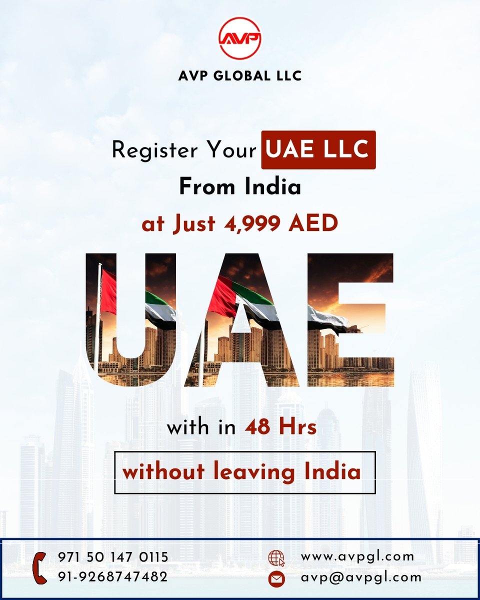 avpgloballlc's tweet photo. 🚀 Launch Your UAE Dream Business – Without Leaving Home!

📩 𝐂𝐨𝐧𝐭𝐚𝐜𝐭 𝐔𝐬 𝐓𝐨𝐝𝐚𝐲:
🌐 https://t.co/gwojUfoMav
📞 UAE: +971 50 147 0115
📞 India: +91 92687 47482

 #UAELLC #BusinessSetup #GlobalExpansion #UAEStartup #EntrepreneurLife #CompanyFormation #DubaiBusines https://t.co/nau5HfKFyG
