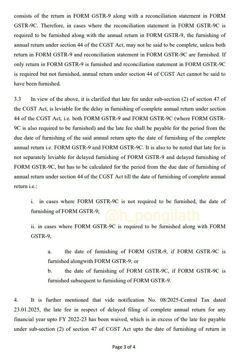h_pongilath's tweet photo. Commissioner of Commercial Taxes #TamilNadu , clarified on applicability of late fee for delay in furnishing of Form GSTR 9C - 
#GST #CBIC #TNGST #Traders #GSTR9C 
(1/2) https://t.co/jB875pJVvO