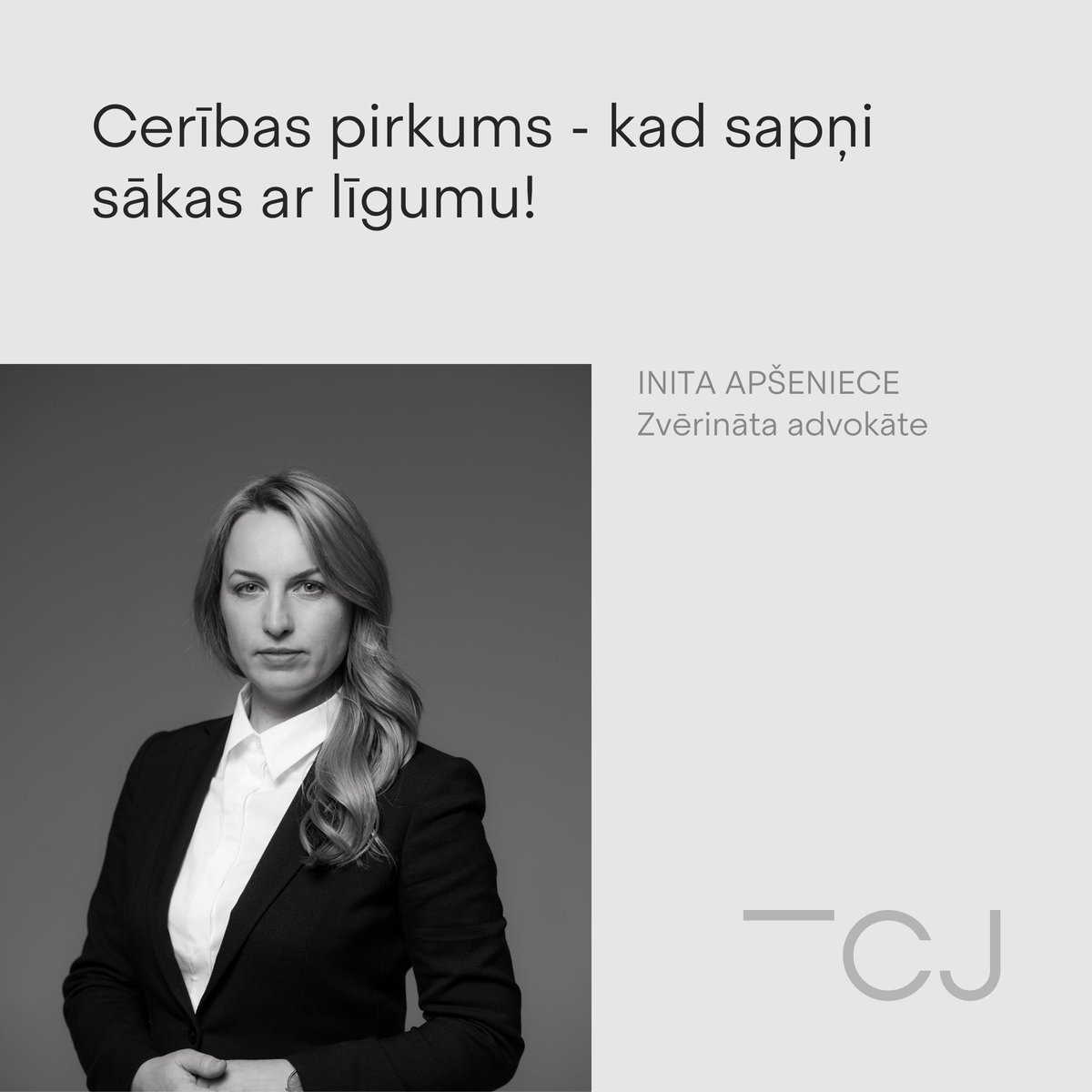 Cerības pirkums ir darījums, kas dod iespēju iegādāties lietu, kura vēl nemaz nepastāv vai vēl neatrodas pārdevēja īpašumā. Kad tas var būt lietderīgs un kādi riski ir jāņem vērā, šādu līgumu slēdzot, skaidro zvērināta advokāte Inita Apšeniece. cersjurkans.lv/jaunumi/ceriba…