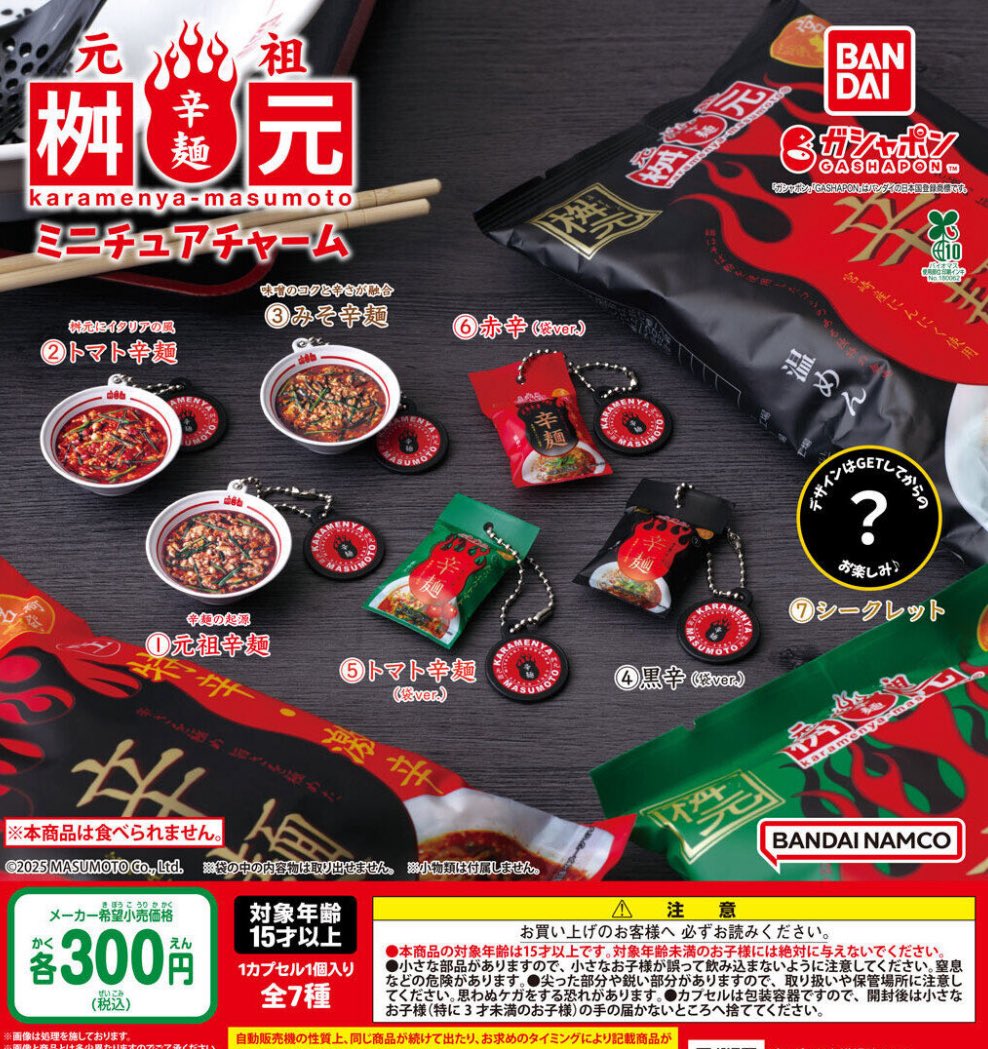 【未開封】エースコック ワンタン麺 チャーム ガチャ ミニチュア 担担麺