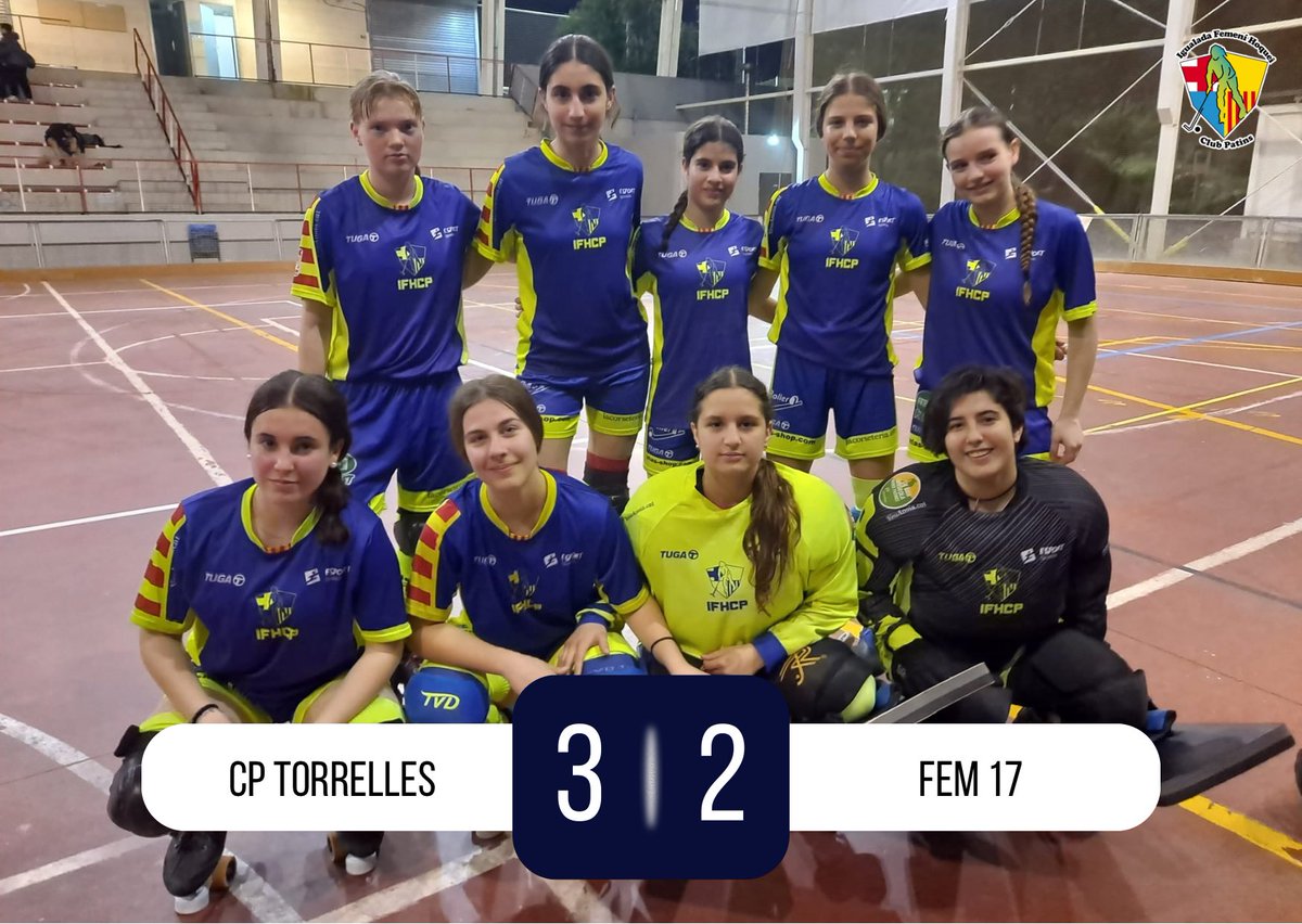 IgualadaFHCP's tweet photo. 🔵🟡 RESULTAT 🔵🟡
@clubpatitorrelles 3 - 2 #fem17 
#Igualada #IFHCP #EsportFemení #HoqueiPatins #baseIFHCP https://t.co/4cqDQ6F6uN