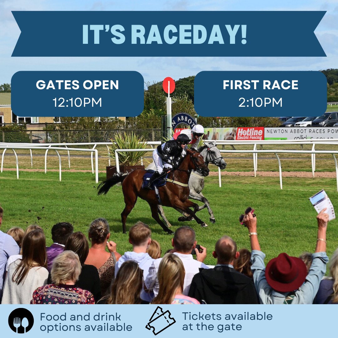 🏇 Raceday Update 🏇

The going is Good (Good to Firm in places) ahead of today's action at Newton Abbot!

📍 Gates open: 12:10PM
🏁 First race: 2:10PM
🏁 Last race: 5:05PM

Plenty of time to soak up the atmosphere, grab something to eat, enjoy some great racing, and make the