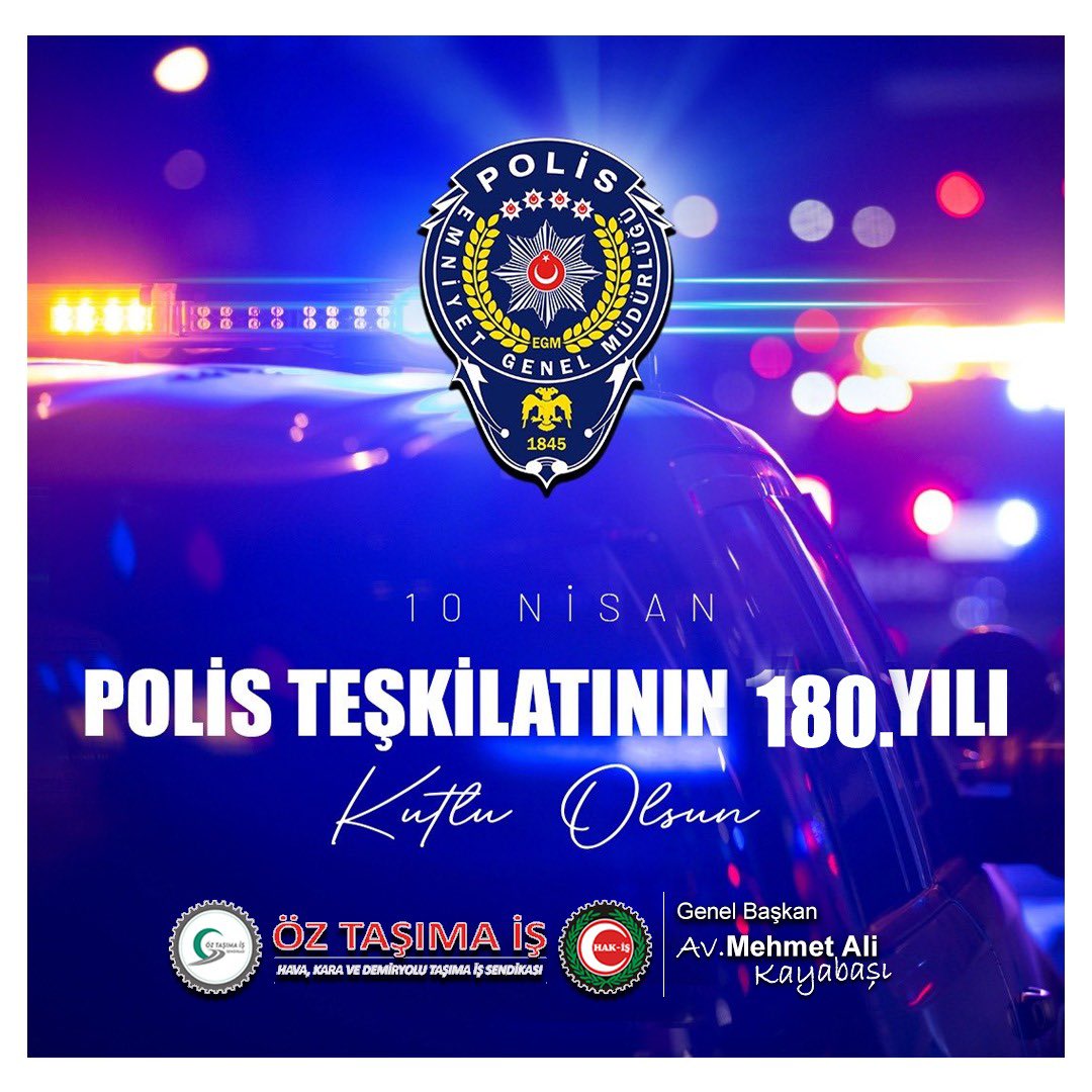 oztasimais's tweet photo. Halkımızın huzur ve güvenliği için gece gündüz demeden fedakârca görev yapan Polis Teşkilatımızın 180. kuruluş yıl dönümü kutlu olsun! 🇹🇷 https://t.co/tcv5hRdaBc