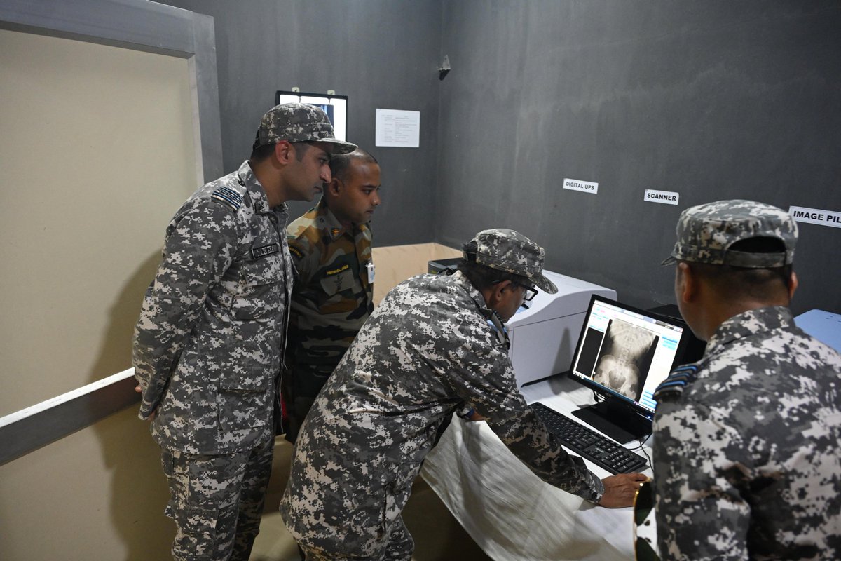 AN_Command's tweet photo. During his visit of #ANC on 09 Apr, Air Mshl MS Sridhar, AVSM, #DCIDS (Med) @HQ_IDS_India visited #AFSCarnic, #INSBaaz & Integrated Medical Station (IMS) at Campbell Bay, reviewed med facilities at Carnicobar & Campbell Bay, and lauded units for exemplary upkeep. https://t.co/i27NlYf379