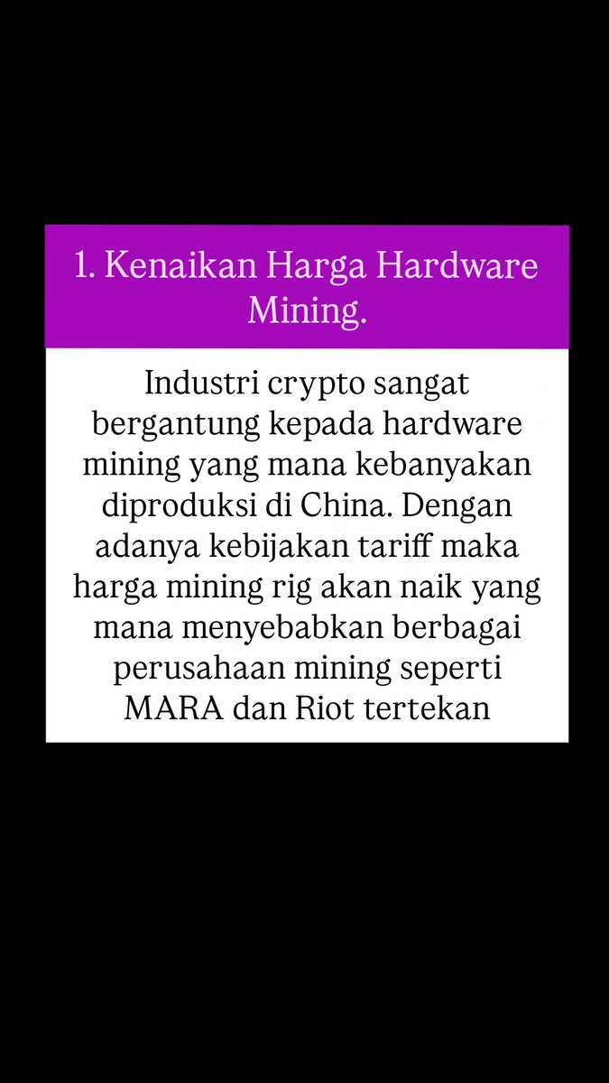 GueMemberAC's tweet photo. Apa Dampak Kebijakan Tariff Terhadap Industri Crypto? #Crypto #cryptocurrency #Bitcoin https://t.co/Fu0lE3IoOw