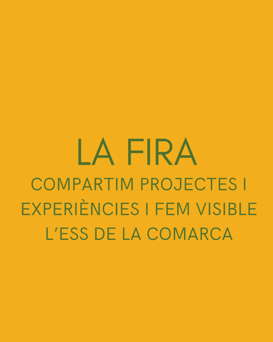 6. El nostre plat fort és la Fira d’Economia Social i Solidària que fa una mirada cap a la unitat de projectes i la seva visualització. Durant la fira compartim les experiències que poden sorgir juntament amb la cultura que tenim a prop.