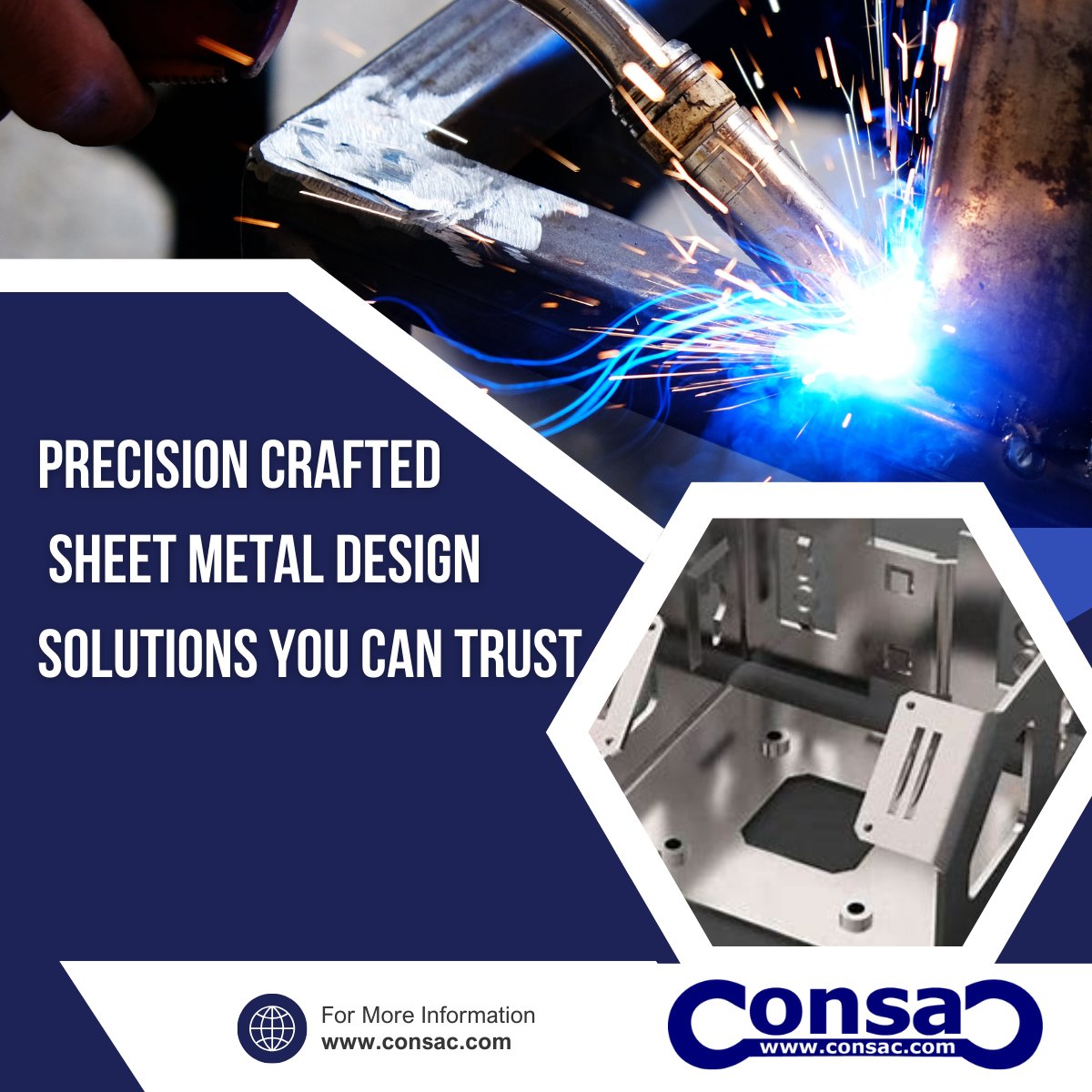 consaccom's tweet photo. At Consac, we deliver precision-crafted sheet metal designs with expertise and advanced technology, ensuring custom, high-quality, durable solutions for industrial, commercial, and custom applications. Trust us for excellence.

#SheetMetalDesign #Consac https://t.co/aatt5IaVf1