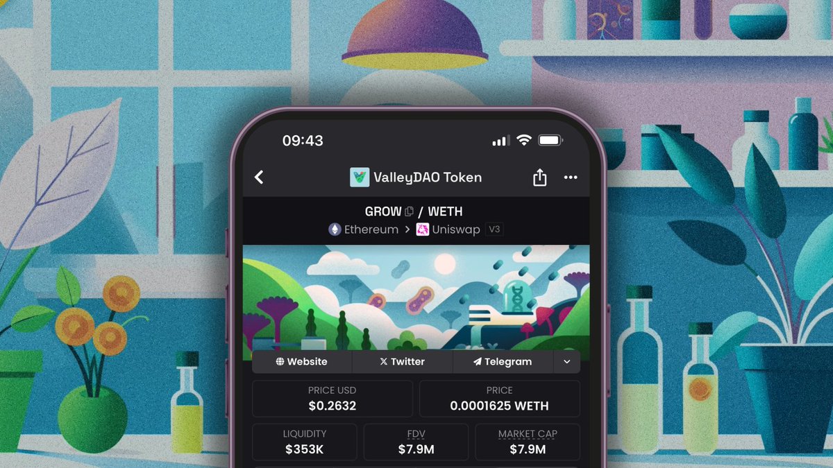 The $GROW page on <a href="/dexscreener/">DEX Screener</a> has been updated.

Track liquidity, volume, and price action in real-time.

Dive in:
dexscreener.com/ethereum/0x618…