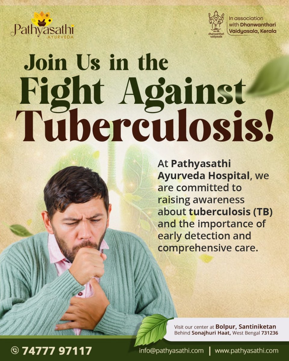 PathyaSathi's tweet photo. 📷📷 Join us at Pathyasathi Ayurveda Hospital as we stand united in the fight against Tuberculosis (TB)! 
For appointments, visit us: https://t.co/gZo6EZ0uJN or call us at 074777 97117
#FightAgainstTB #AwarenessMatters #PathyasathiAyurveda #TuberculosisAwareness #Healthcare https://t.co/08mRx9hnBS