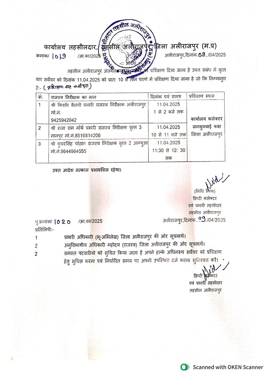 ये पत्र केवल अलीराजपुर ज़िले की अलीराजपुर  के लोकल यूथ साथियों के लिए है ।