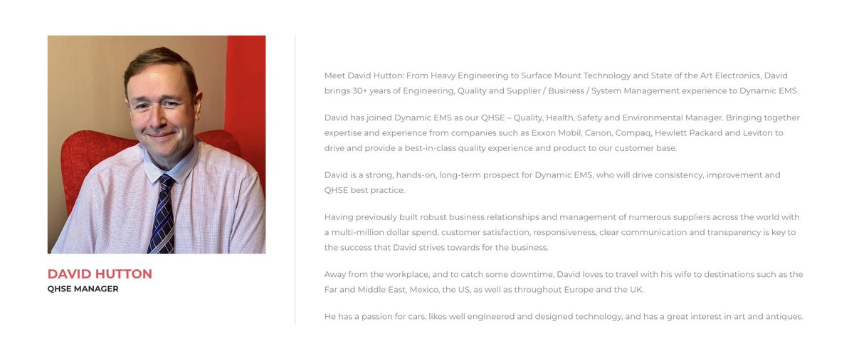 DynamicEMS_News's tweet photo. David Hutton, QHSE Manager – Prioritising Quality and Safety
"Our unwavering commitment to quality, health, safety, and the environment ensures that we not only meet but exceed industry standards." #MakeItDynamic #DynamicPeople #DynamicEMS https://t.co/rmkoiRa0DM https://t.co/UQaKUT5nWf