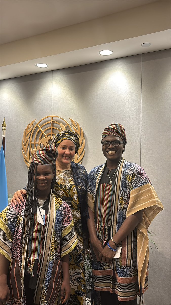 Tunde_OD's tweet photo. The Deputy Secretary General of the United Nations @AminaJMohammed hosted our champions afterwards to a beautiful evening at the @UN HQ in New York City.

She was incredibly kind,thoughtful and had special gifts for the children. An experience of a lifetime. https://t.co/vuwW62usGH