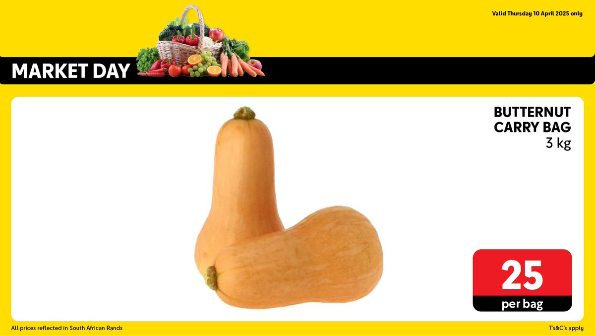 Makro_SA's tweet photo. Fresh, crisp, and full of goodness! 🥦🍎
Market Day is here to lift your mood with the best nature has to offer.
From farm to trolley, shop the freshest fruits and veggies in-store at Makro.

#MakroMood #FreshFinds #MarketDayMagic https://t.co/QejvRJXOUr