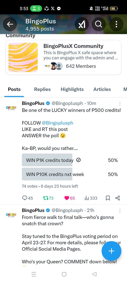 Jeterrivera23's tweet photo. @Bingoplusph Ok na sa akin 1k Credits today💜💜💜

Manifesting🙏🙏🙏
Thankyou so much @Bingoplusph 💜💜💜 https://t.co/889AmPbS5A