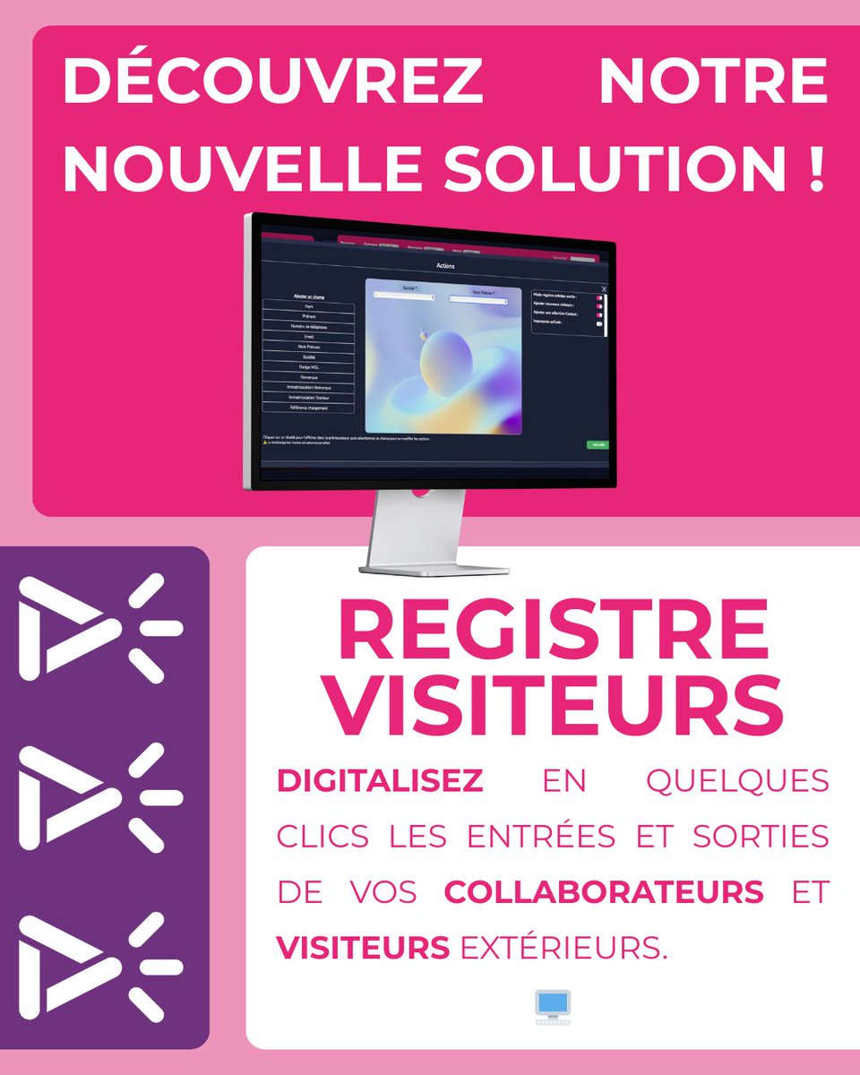 EmitySignage's tweet image. EMITY présente, le REGISTRE VISITEURS 👀
Cette nouvelle solution s'adresse à toutes les entreprises souhaitant optimiser la gestion de leurs visiteurs ! Notre registre vous permet de simplifier l'enregistrement des entrées et sorties au sein de votre établissement