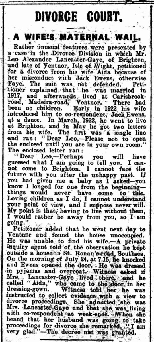 OldBritishNews's tweet image. “She longed for a baby. He hired a detective. A shocking divorce in 1923 reveals gender roles, heartbreak, and a woman’s ‘maternal wail’ in the courts. #DivorceCourt #1920sBritain #FamilyHistory #Genealogy #TrueStory #HistoryMatters
tinyurl.com/3z2w67b3