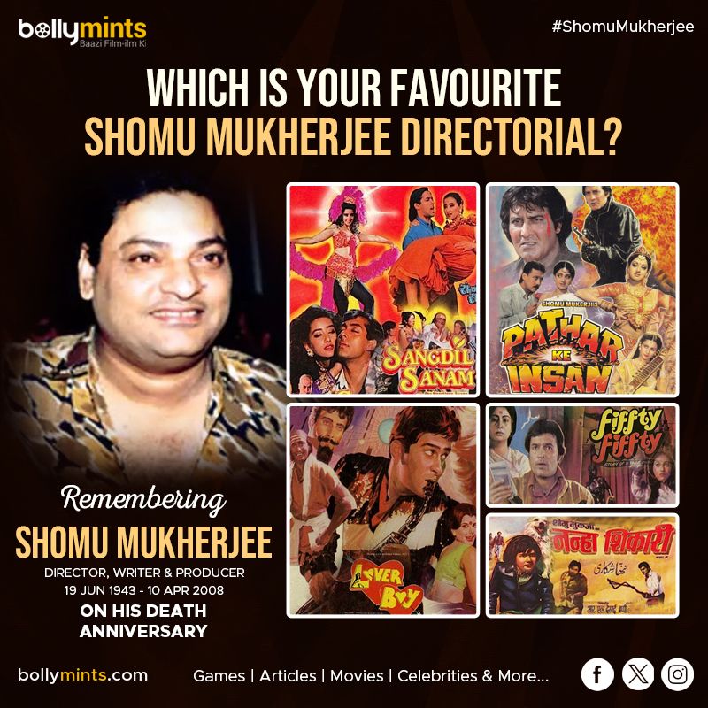 BollyMints's tweet photo. Remembering Director #ShomuMukherjee Ji On His #DeathAnniversary !
#Tanuja #Kajol #Tanishaa #JoyMukherjee #DebMukherjee https://t.co/Iz8ii1t6WR