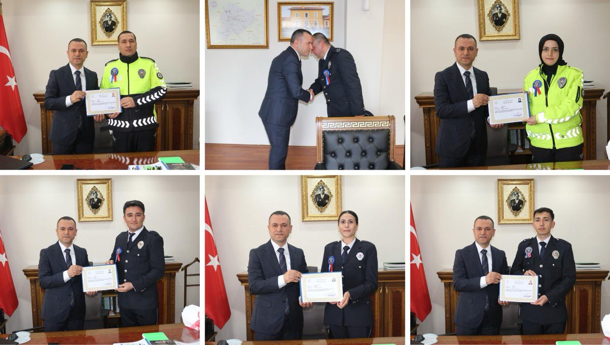 cumrakaymakamlk's tweet photo. Türk Polis Teşkilatı’nın 180. Kuruluş Yıl Dönümü münasebetiyle,İlçe Emniyet Müdürü Mustafa DENİZ ve Emniyet personellerimiz, Kaymakamımız Muhammet Fuat TÜRKMAN’ı ziyaret ettiler. Kaymakamımız, ziyaretlerinden dolayı kendilerine teşekkür ederek, başarılı personelleri ödüllendirdi. https://t.co/efsOyt23on