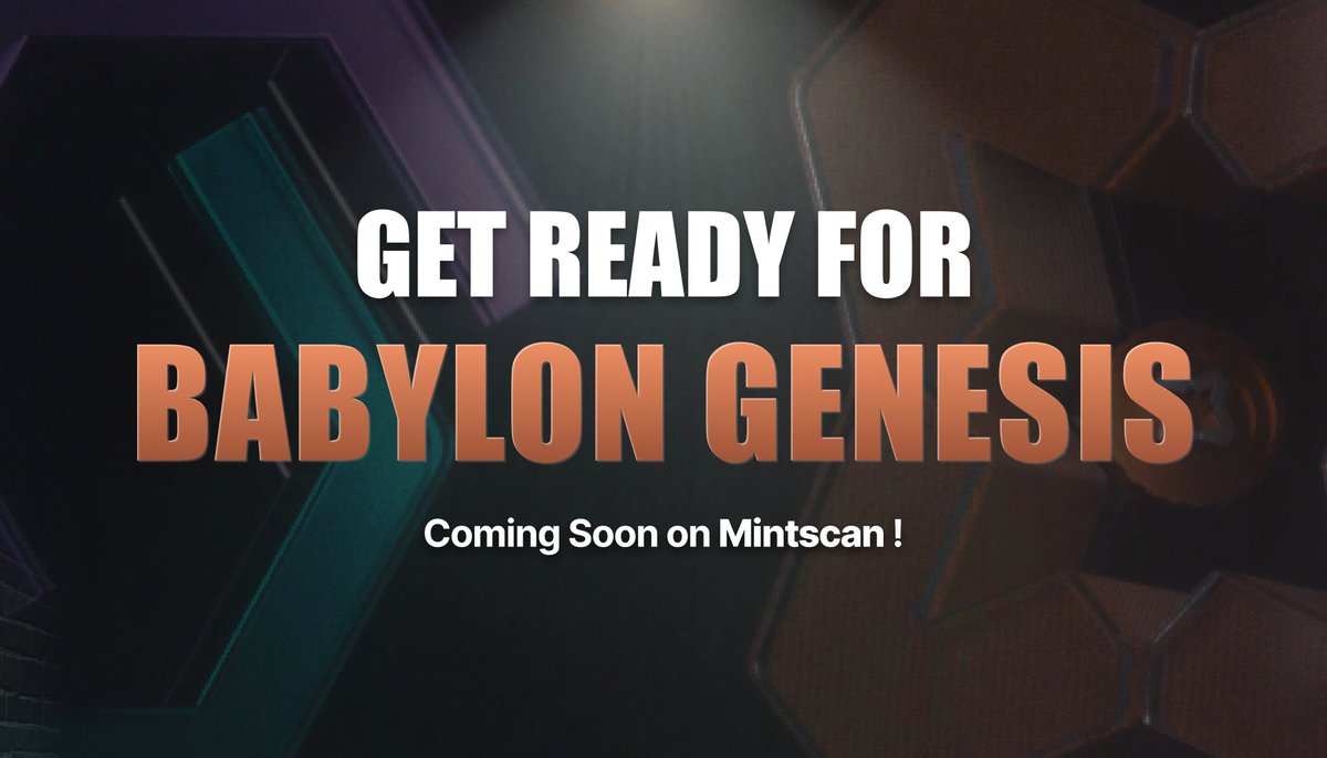 Just 2 hours to go until Babylon Genesis goes live at 10 AM UTC! ⌛️

Catch the countdown now on Mintscan:
🔍 mintscan.io/babylon

BABY is now trading on <a href="/binance/">Binance</a>! 🚨
🔗binance.com/en/square/post…

#Babylon #BABY #Binance #Mintscan #Cosmostation