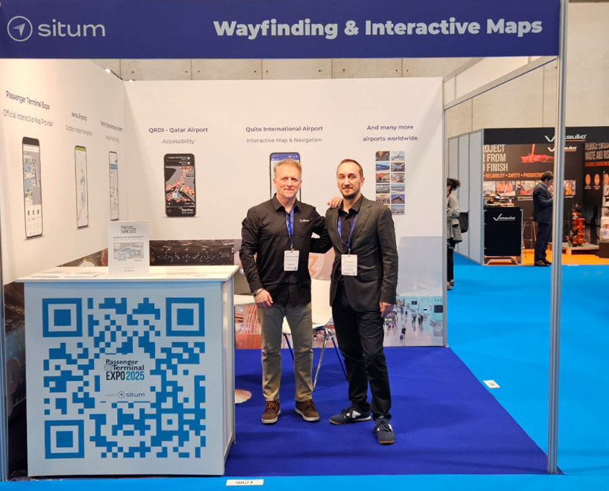 situm_es's tweet photo. ✈️Last Call for Passengers at @PTExpo!
Discover how our 𝗶𝗻𝘁𝗲𝗿𝗮𝗰𝘁𝗶𝘃𝗲 𝗺𝗮𝗽𝘀 𝗮𝗻𝗱 𝘄𝗮𝘆𝗳𝗶𝗻𝗱𝗶𝗻𝗴 𝘀𝗼𝗹𝘂𝘁𝗶𝗼𝗻𝘀 can elevate passenger experience at your airport.
📍 𝗩𝗶𝘀𝗶𝘁 𝘂𝘀 𝗮𝘁 𝘀𝘁𝗮𝗻𝗱 𝟵𝟴𝟮𝟭
🗺️ https://t.co/vqrhr38NHN
#PTExpoConf https://t.co/XNYGdxqwMc