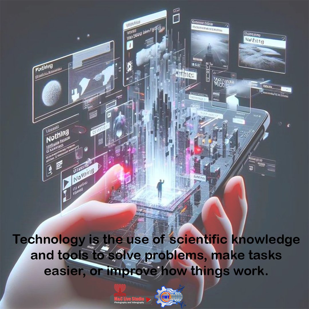 TechWithThink's tweet image. Technology is the use of scientific knowledge and tools to solve problems, make tasks easier, or improve how things work.

📌#Technology
📌#TechNews
📌#futuretechch
📌#innovationtechnology
📌#digitalworldtour
📌#AI
📌#MachineLearning
📌#IoT
📌#techwiththink
📌#mandclivestudio