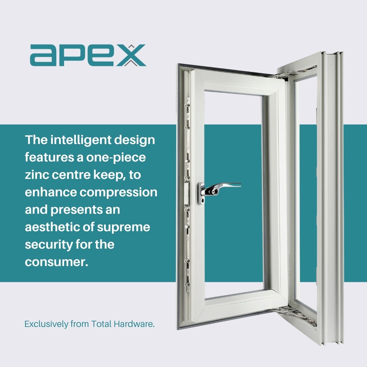 Looking for an intelligent solution for PVC-U windows? Our new to the market Apex Quadlock has been designed by us to enhance security, while maintaining aesthetics. Take a look here: totalhardwareltd.co.uk/apex-range/