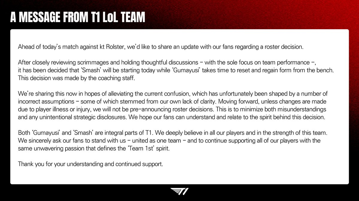 T1 LoL tweet media