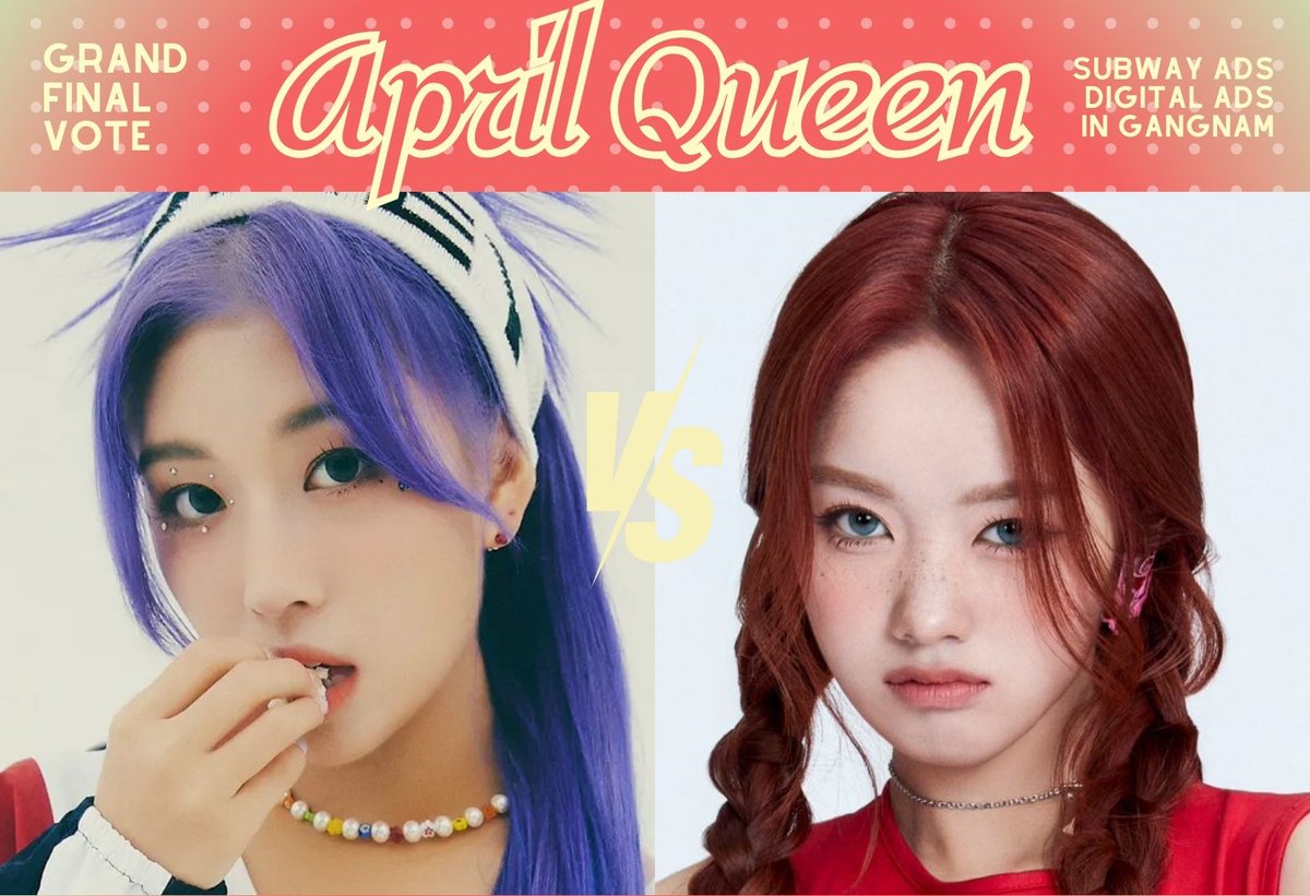 kooky__official's tweet photo. [ 🗳 Final Voting Start ]
👑 2025 #KookyQueen_April 👑
🔗 Vote NOW 👉 https://t.co/htkABcU6Yp
📅 04/10-04/17, 11AM KST

 #ELISIA #유니스 #엘리시아 🆚 #X_IN #E_SHA #엑신 #이샤 

🎉 The grand finale is ON!
Two amazing stars, but only one crown 👑
Drop that vote like it’s hot — #KookyQueen_Apr needs you! 🔥💗

💥 The winning idol gets:
🎁 Hapjeong Subway CM Board Ad
2 weeks of premium promotion in Seoul (2 screens, 20-second spot)
Aired on the winner’s preferred date
🎁 Digital Ad – Kooky Gallery
Screen promotion at a café in Gangnam, Seoul

🗳️ Your vote can make all the difference—let your idol light up April!
#KookyRanking #KookyPromotion #KookyMonthlyQueen #KPOP