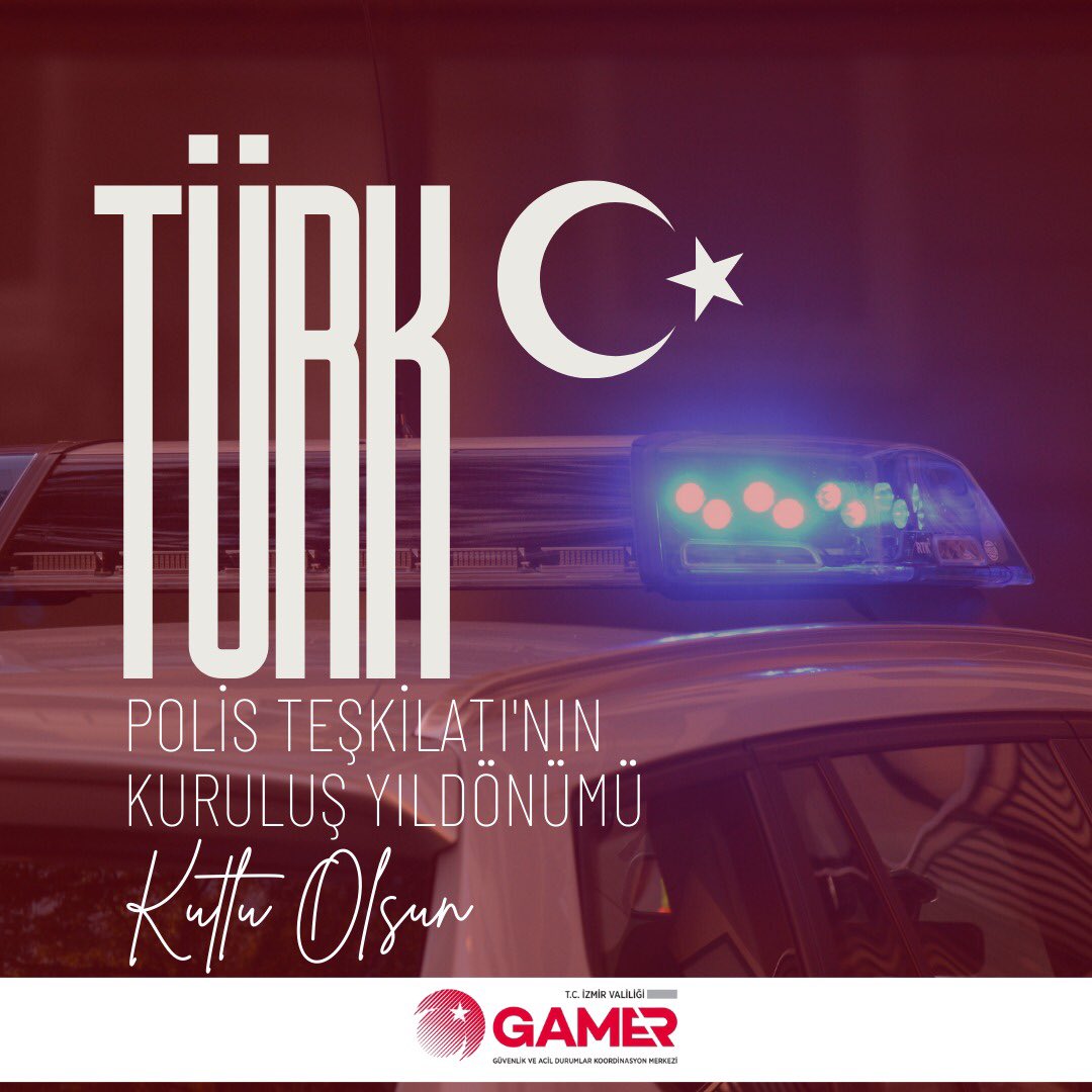 Izmir35Gamer's tweet photo. Polis Teşkilatımızın 180. kuruluş yıl dönümünü kutluyor, kahraman şehitlerimizi rahmet ve minnetle anıyoruz.

Tüm polislerimizin Polis Haftası kutlu olsun! https://t.co/Jk0gbpekUH