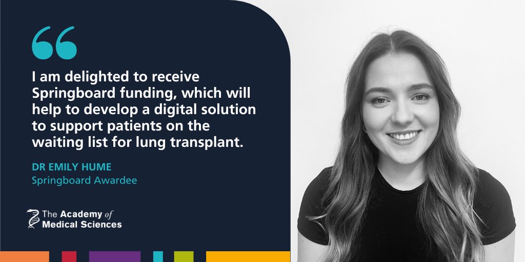 Academy of Medical Sciences (@acmedsci) on Twitter photo Can digital tools help lung transplant patients while they wait? 🫁
#Springboard25 awardee <a href="/emilyhume/">Emily Hume</a> is testing a digital approach to support patients during the lengthy wait time, improving quality of life & post-transplant outcomes.
👉 bit.ly/42q0zsl
<a href="/SciTechgovuk/">Department for Science, Innovation and Technology</a> Can digital tools help lung transplant patients while they wait? 🫁
#Springboard25 awardee <a href="/emilyhume/">Emily Hume</a> is testing a digital approach to support patients during the lengthy wait time, improving quality of life & post-transplant outcomes.
👉 bit.ly/42q0zsl
<a href="/SciTechgovuk/">Department for Science, Innovation and Technology</a>
