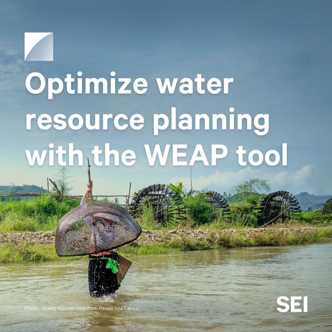 SEI_Asia's tweet photo. 💧#WaterManagement must be holistic, transparent, and participatory — balancing water use to meet social, economic, and environmental needs.
SEI's Water Evaluation and Planning #WEAP tool supports this with a comprehensive, flexible framework for planning and policy analysis. ⤵️ https://t.co/yGOd6hEMnZ
