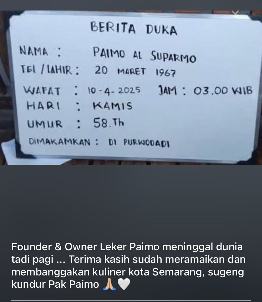 leker paimo semarang, mempunyai ceritanya masing-masing. terima kasih🙏🏼🙏🏼