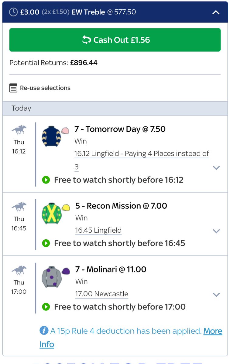 Let's see if these nags can get up