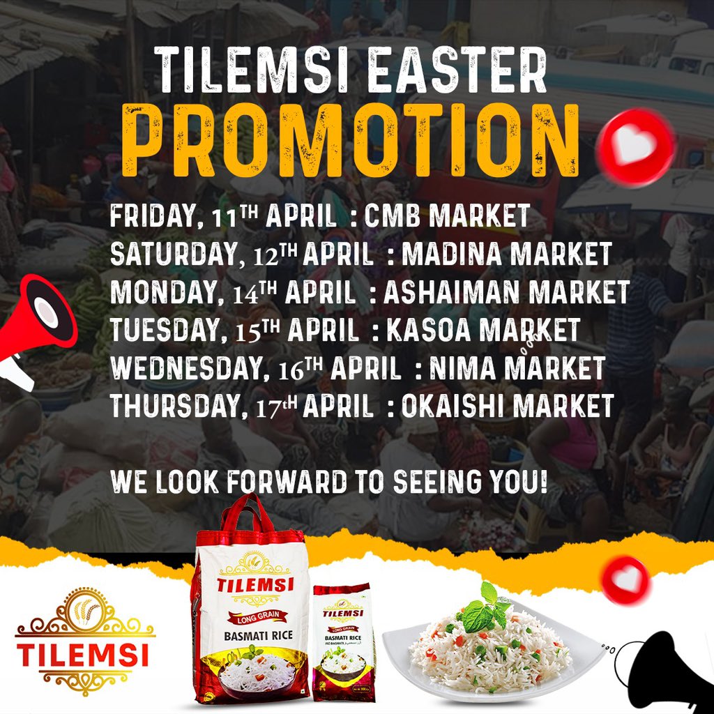 africazonetl's tweet photo. TILEMSI EASTER PROMOTION Coming to the market near you. We look forward to seeing you! #Easterpromotion
#eastermarket
#Tilemsi https://t.co/jpY2joH7Kj