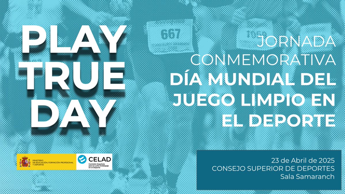 Con motivo del Día Mundial del Juego Limpio, el próximo 23 de abril se celebrará, en el Consejo Superior de Deportes, una jornada conmemorativa organizada por la CELAD, con la participación de expertos nacionales e internacionales.

🔗 Inscripción: registratugrupo.com